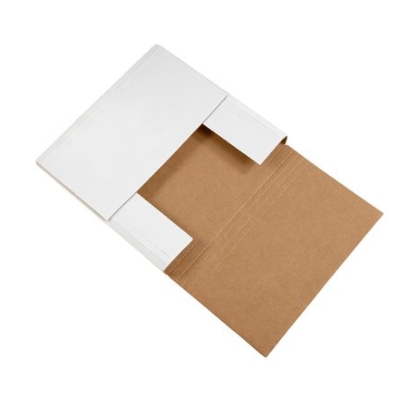 Bsc Preferred 12-1/2 x 12-1/2 x 2'' White Easy-Fold Mailers, 50PK BUY00017619